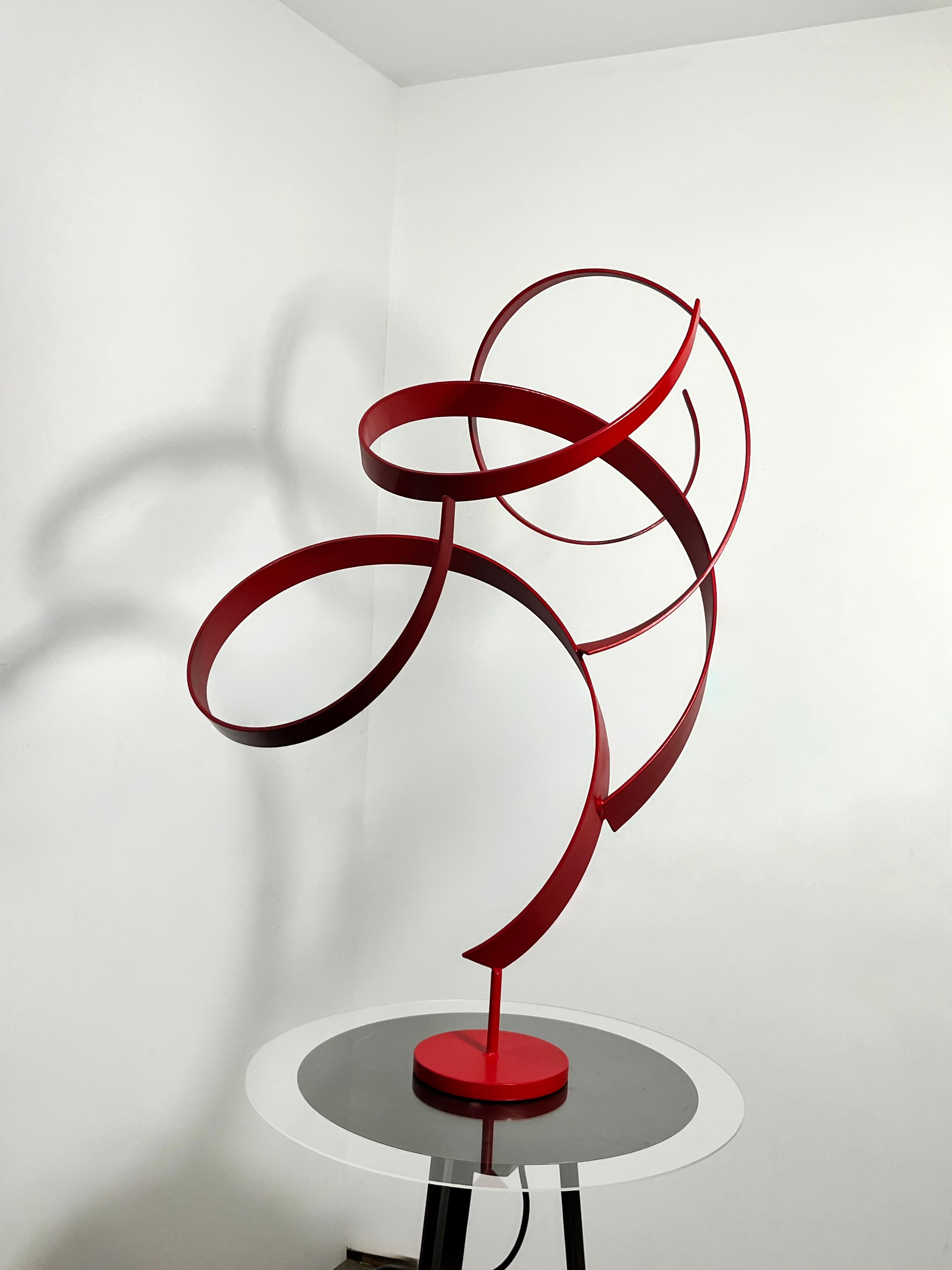 "Scarlet Dream" Abstract Steel Sculpture