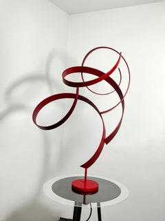 "Sueño Escarlata" Escultura abstracta de acero