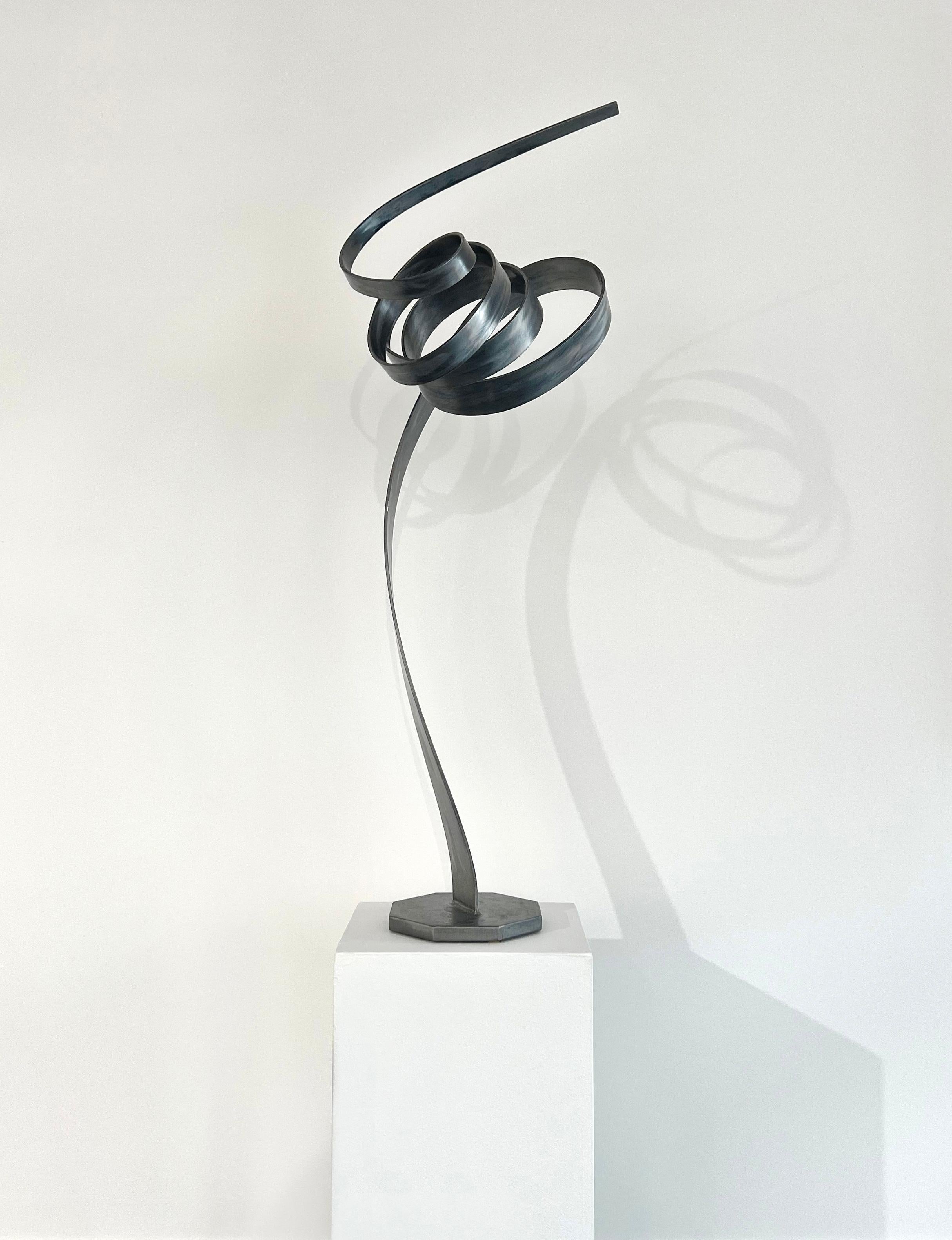 Joe Sorge Abstract Sculpture - "Vortex, " Abstract Steel Sculpture