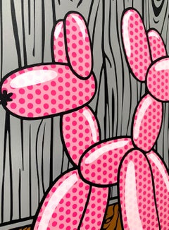 Lichtenstein style Koons pop art interior contemporary pink