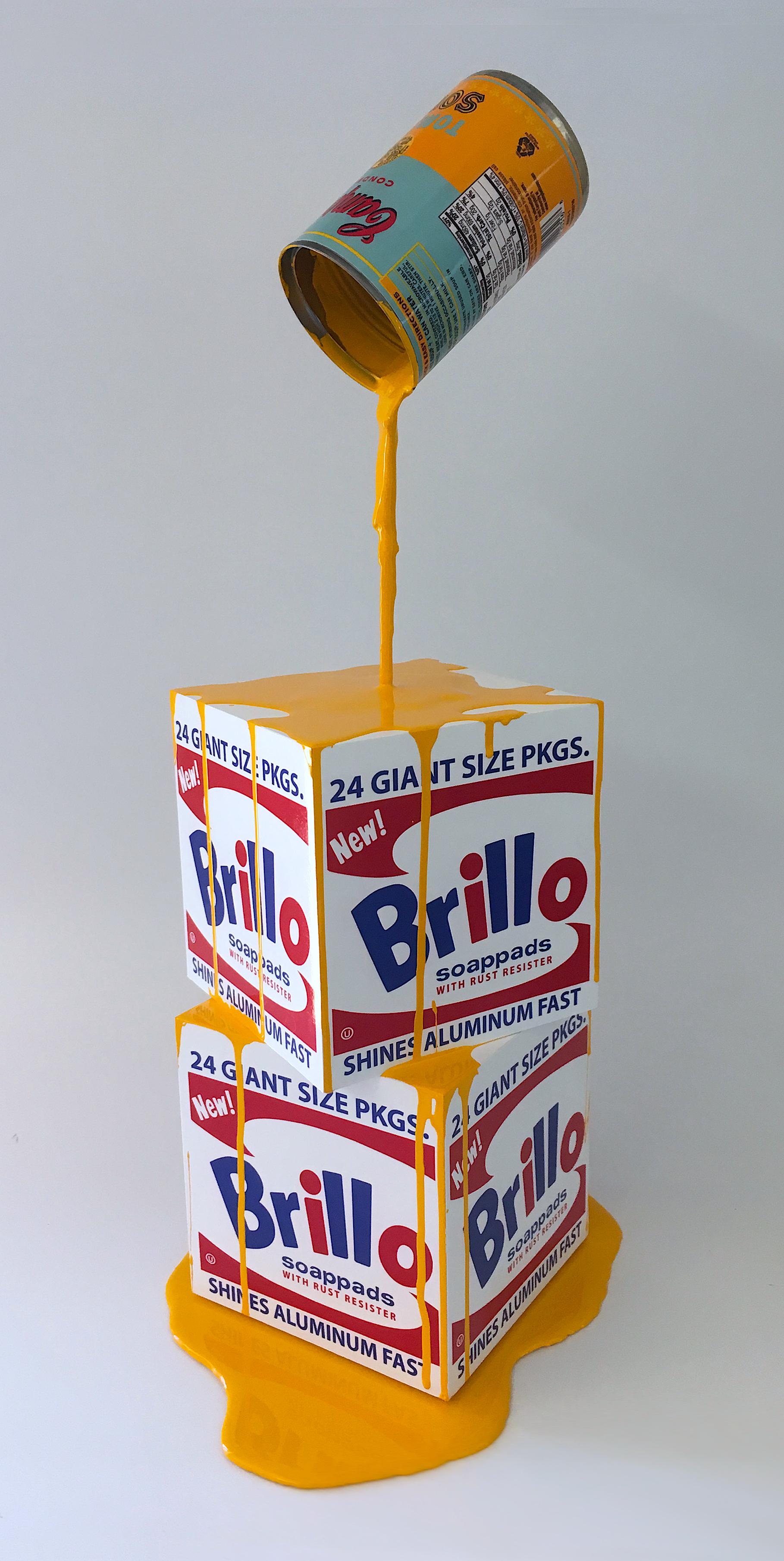 Happy Accident - Brillo box - Sculpture by Joe Suzuki