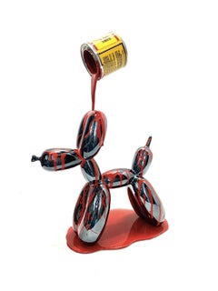 "Happy Accident - "Chrome and Red Koons Balloon pup"