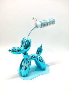 "Happy Accident - "Koons Mini Balloon dog teal"