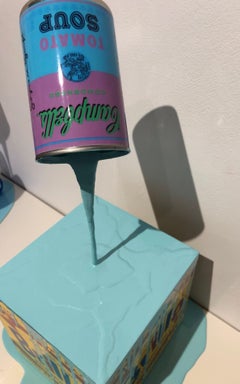 "Happy Accident - "Warhol Brillo Box teal"