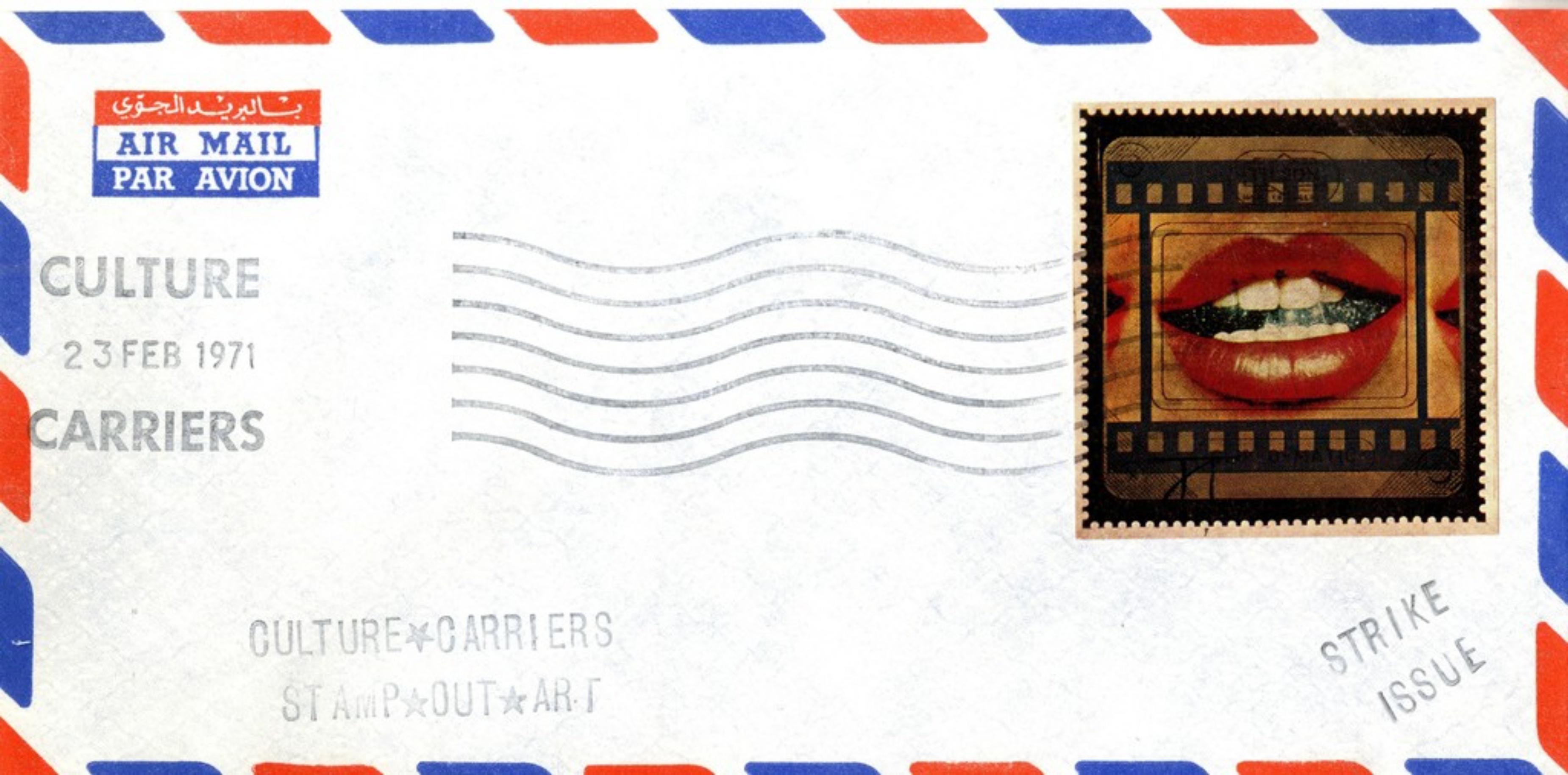 Culture Carriers Stamp Out Art (Lt. Ed. hand signed stamp on franked envelope)