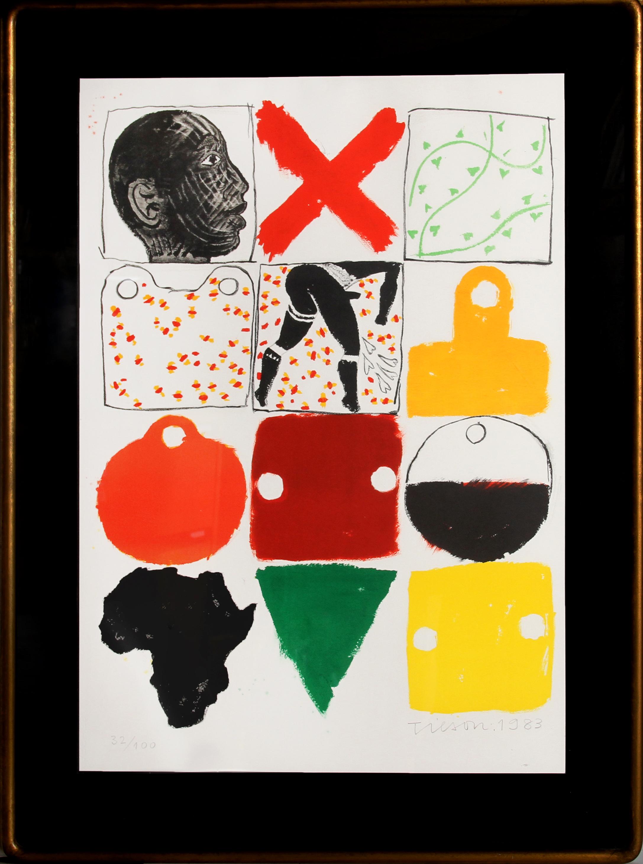 Against Apartheid, Lithograph by Joe Tilson