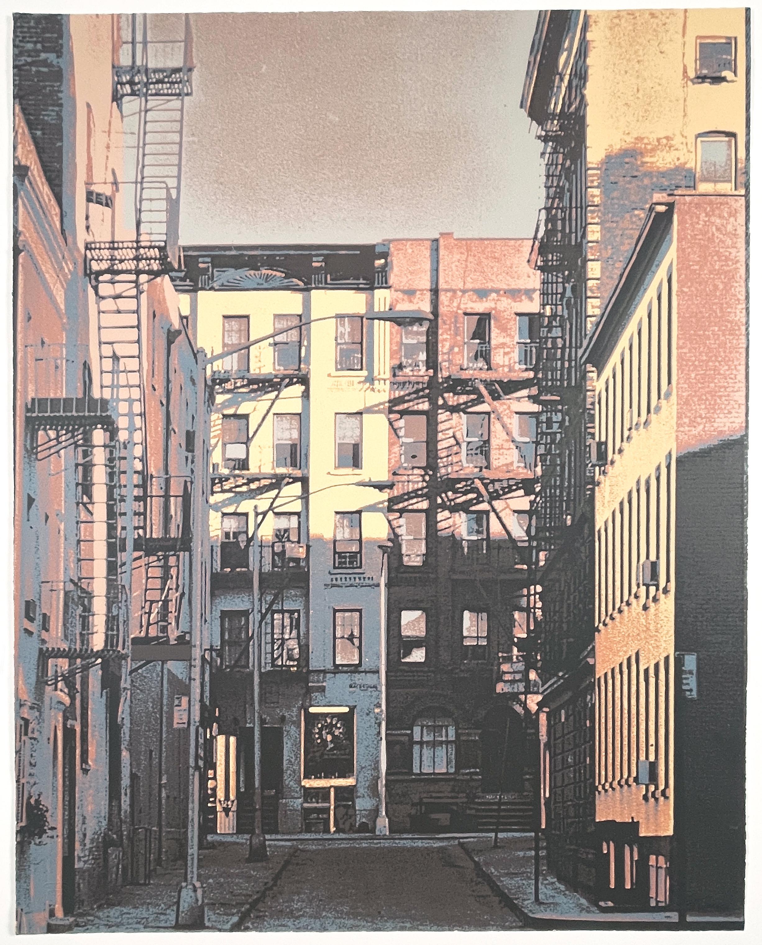 Landscape Print Joe Tilson - Automne à New York, suite d'impressions Delphic Oracle de la Tate Gallery 1980