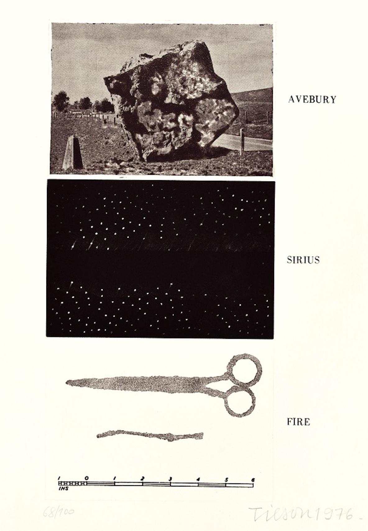 Avebury, Sirius, Fire - Original Erching by Joe Tilson - 1976 1