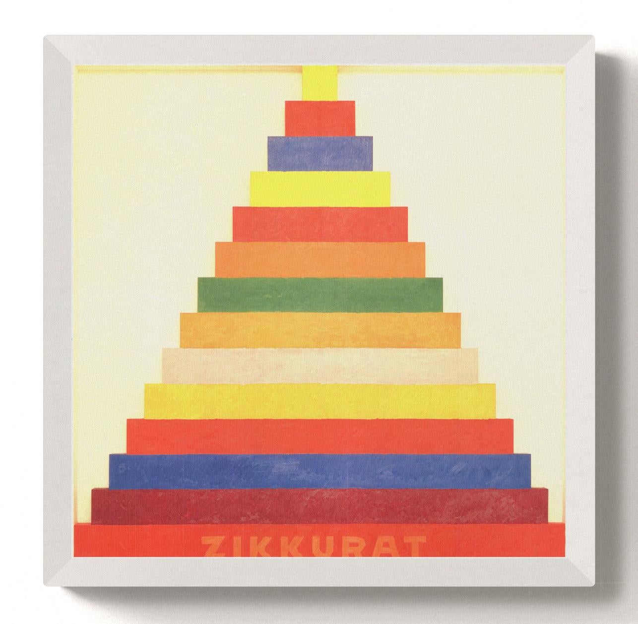 Publié et imprimé par te Neues Verlag, Allemagne. Encadré dans un cadre en bois blanc avec un profil frontal de 1,125 pouce et un profil latéral de 0,75 pouce. Les dimensions totales sont d
environ 19 x 18,75 x 0,75 pouces.

Taille du papier : 18.5