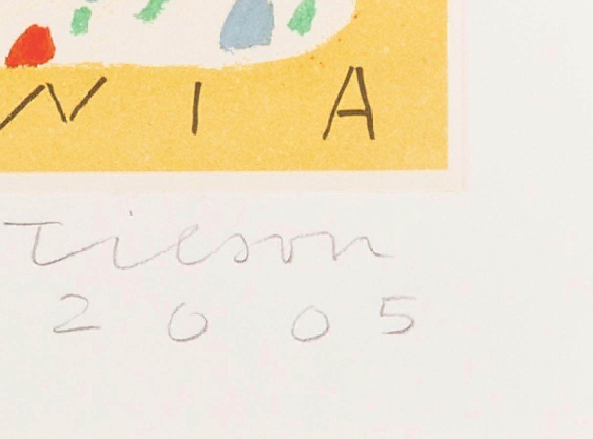 Polumnia, da Le nove muse - Stampa colorata con figura, bianco, rosso e giallo in vendita 2