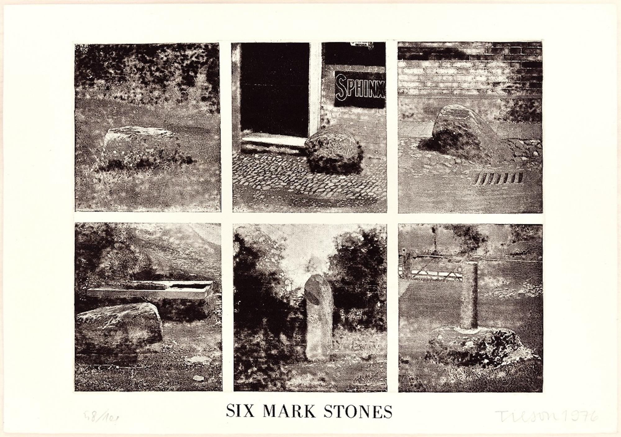 Six Mark Stones - Original Erching by Joe Tilson - 1976