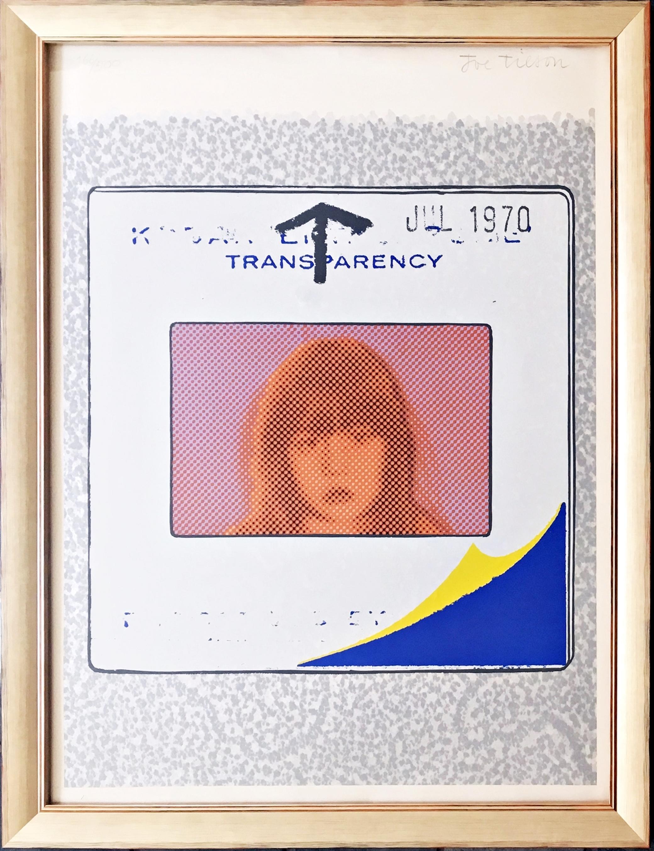 Joe Tilson Portrait Print – Transparenz, signierter Druck in limitierter Auflage des bahnbrechenden britischen Pop-Künstlers