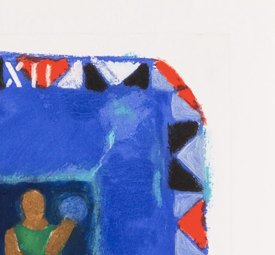 Joe Tilson 1928-2023
Urania, tir�ée de The Nine Muses, 2005
aquatinte
50 x 35.5 cm
19 3/4 x 14 in
signé, inscrit et daté au crayon, en dehors de l'édition

Après avoir servi dans la Royal Air Force (1946-49), Tilson a étudié à la St Martin's School