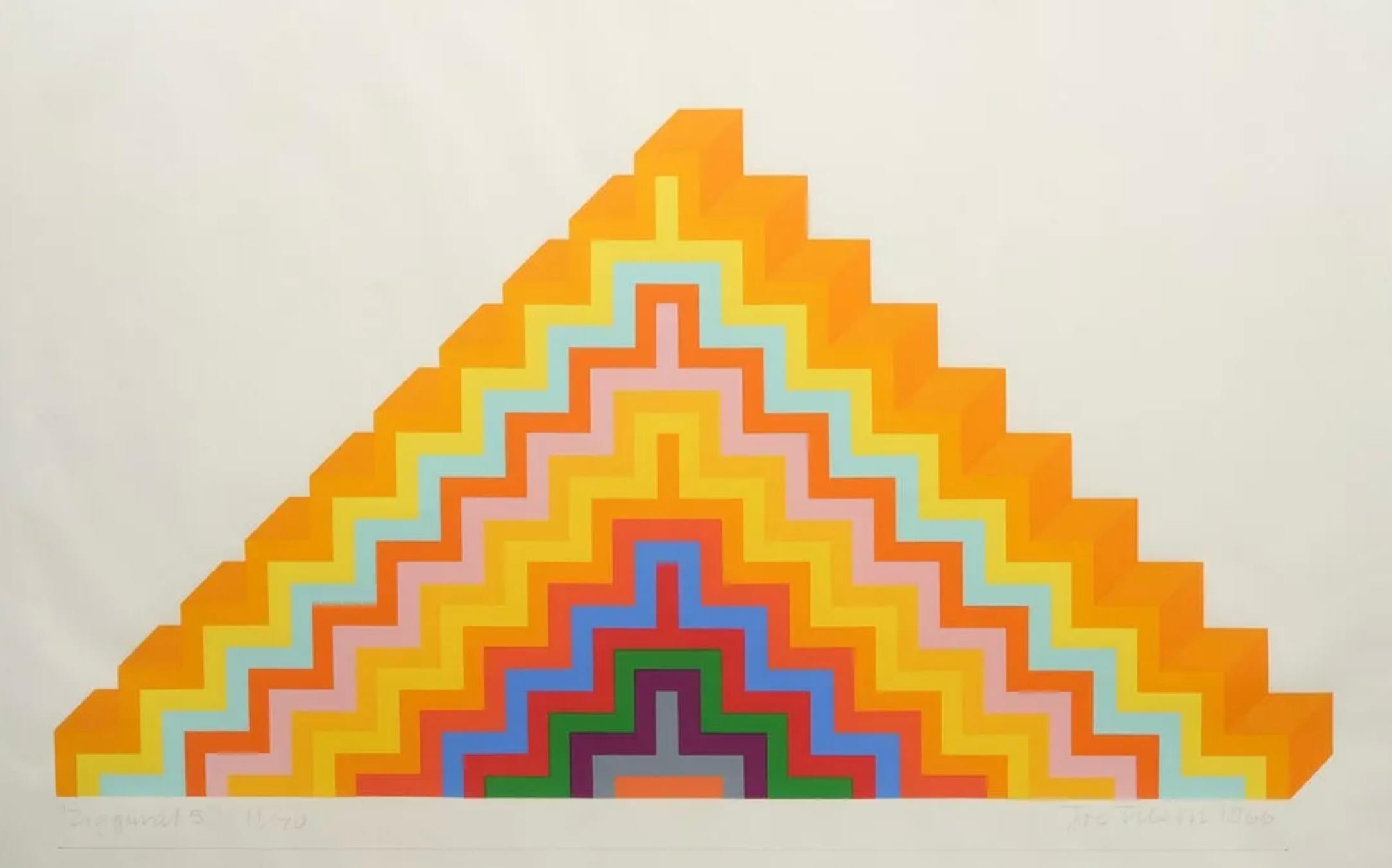 Ziggurat 5 (astrazione pop art dal bordo duro) - Print di Joe Tilson