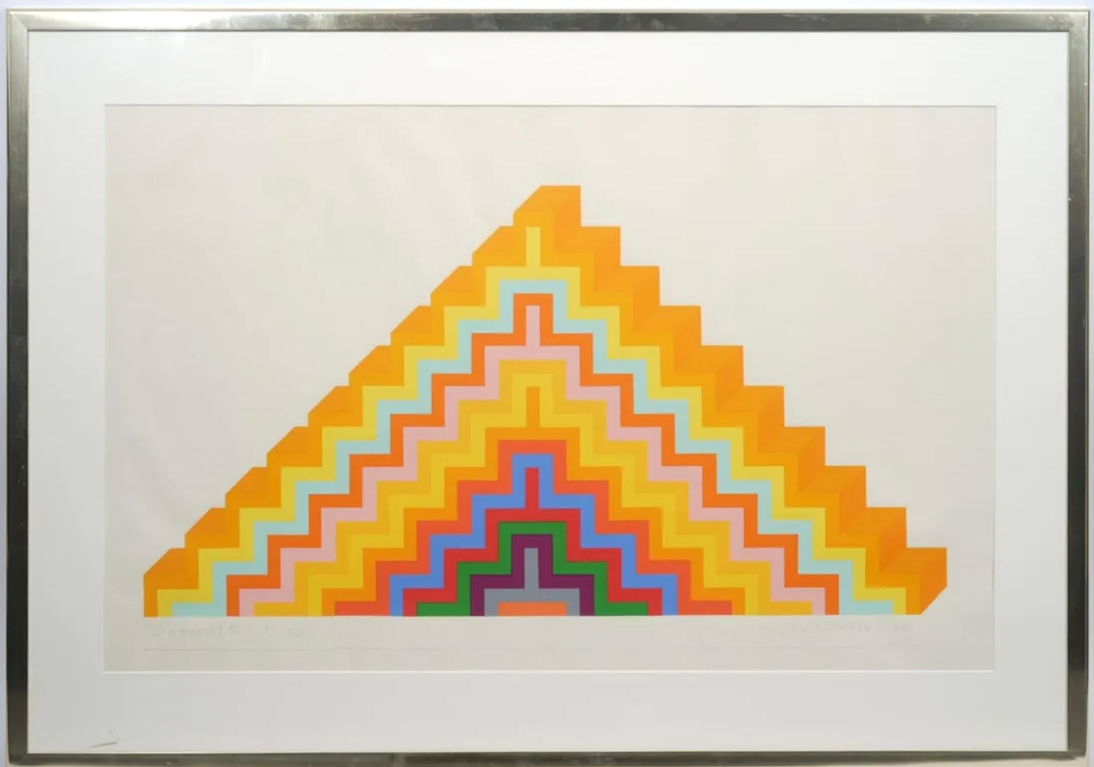 Joe Tilson Abstract Print - Ziggurat 5 (Hard Edge Pop Art Abstraction)