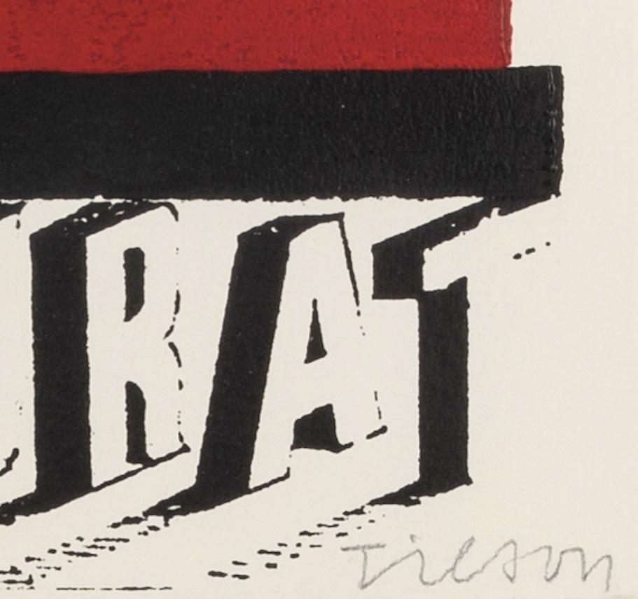 Ziggurat, Zoomate Print - Colourful Contemporary Abstract Print, White + Blue For Sale 6