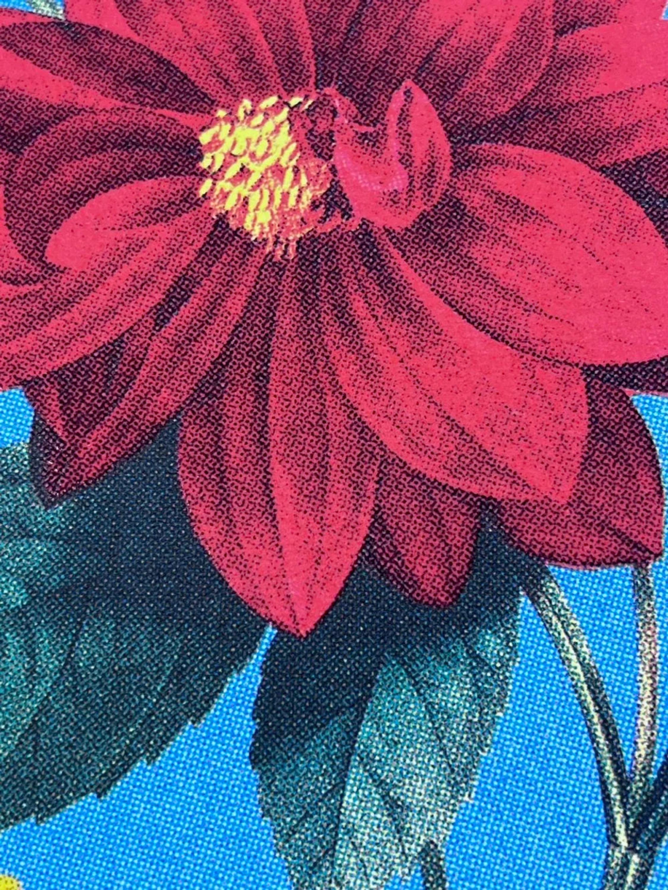 Flower Station - Flower Art - Battersea Power Station - Blue Interior Print by Joe Webb