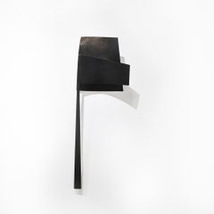 I'll Wait Here...Cool?: Contemporary Abstract Oxidized Steel Wall Sculpture