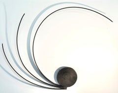 Kabuki Series: Calling Back to Youth (Minimal Wall Sculpture, Oxidized Steel)