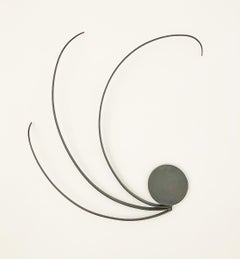 Llamando a la juventud (Escultura mural abstracta minimalista de metal, acero oxidado)
