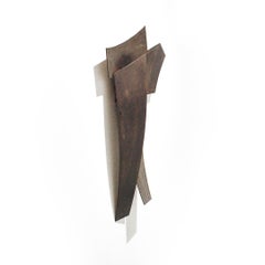 We Were Never Strangers: Scultura da parete minimalista astratta in metallo scuro