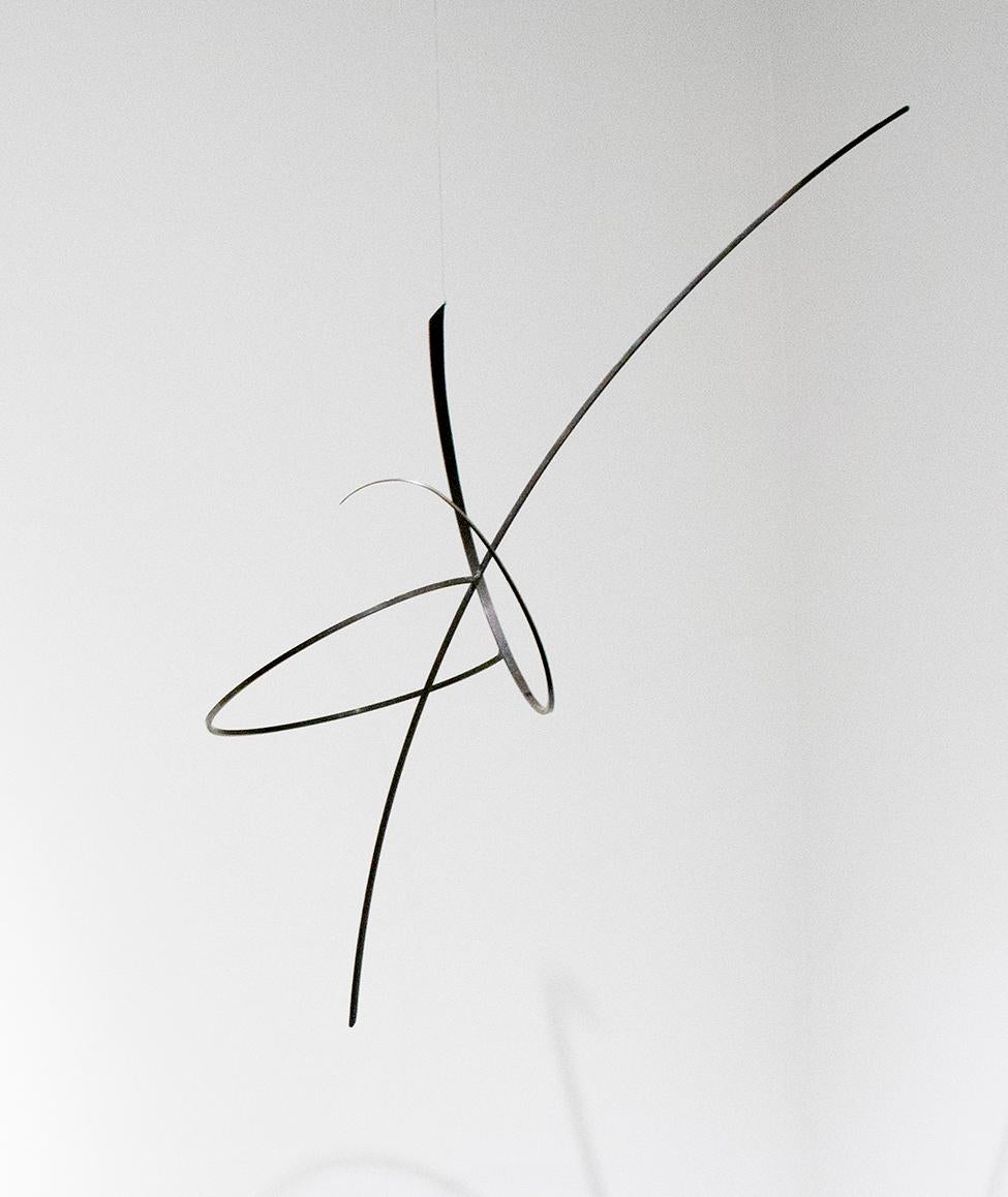 Whim Led the Way: Contemporary Abstract Oxidized Steel Wall Sculpture 2