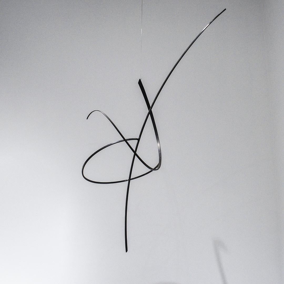 Whim Led the Way: Contemporary Abstract Oxidized Steel Wall Sculpture 3