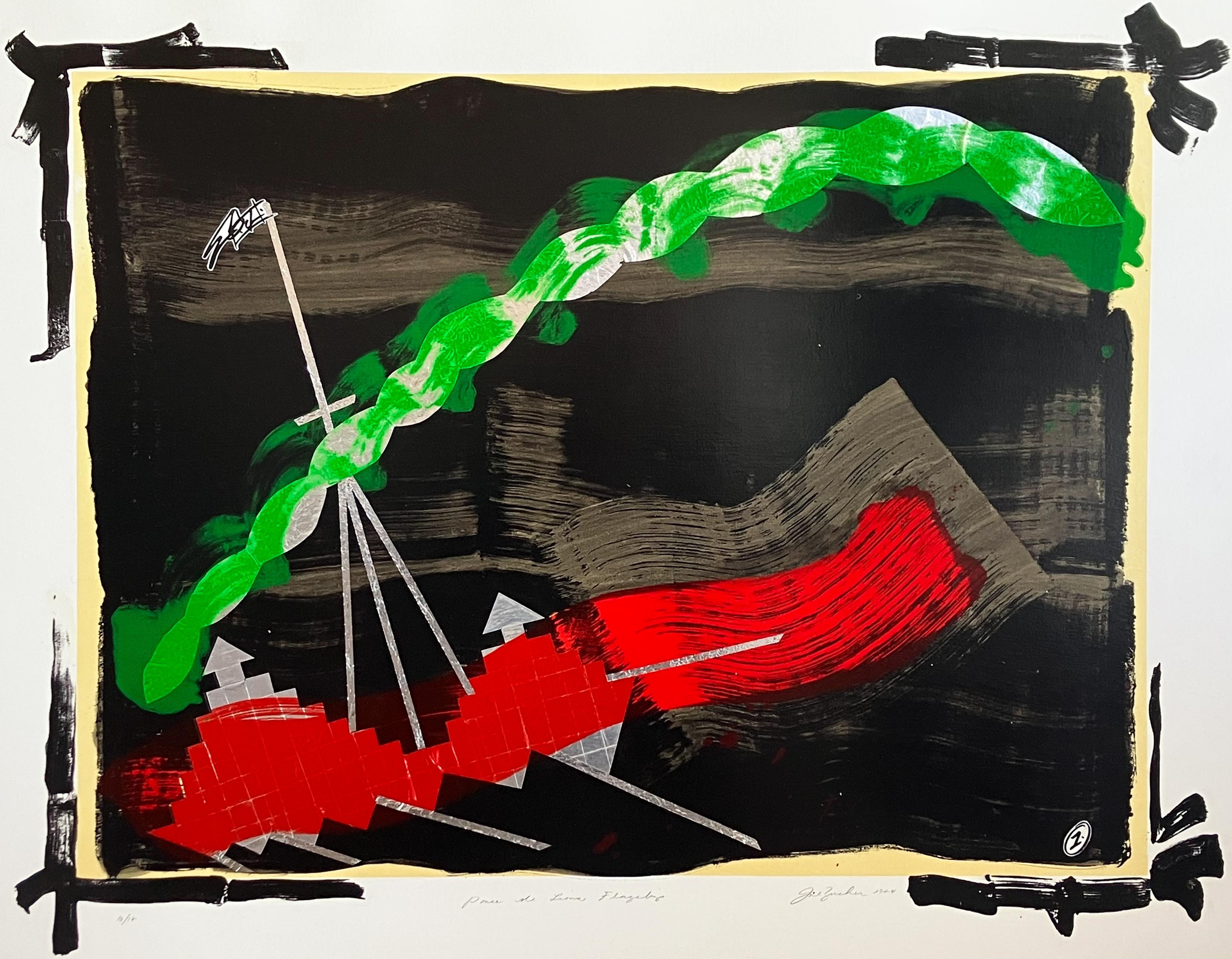 Joe Zucker Abstract Print - Ponce de Leon’s Flagship