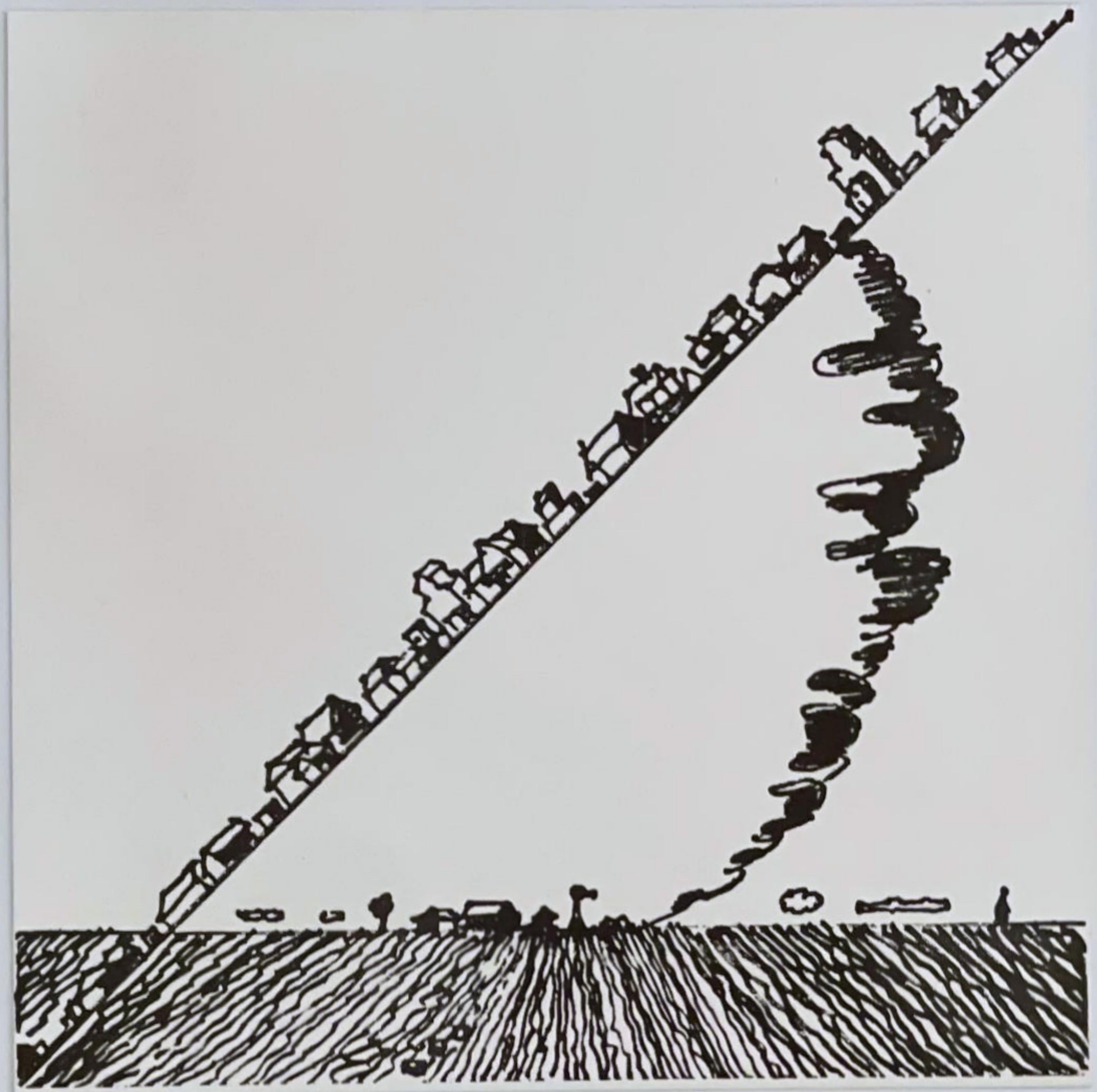 Abstract Print di Joe Zucker - The Relocation of Property by Natural Forces, con busta originale con colophon