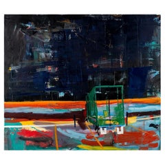 Joel Adas "Ghost Truck", New York Scene, Modern Oil on Canvas Painting