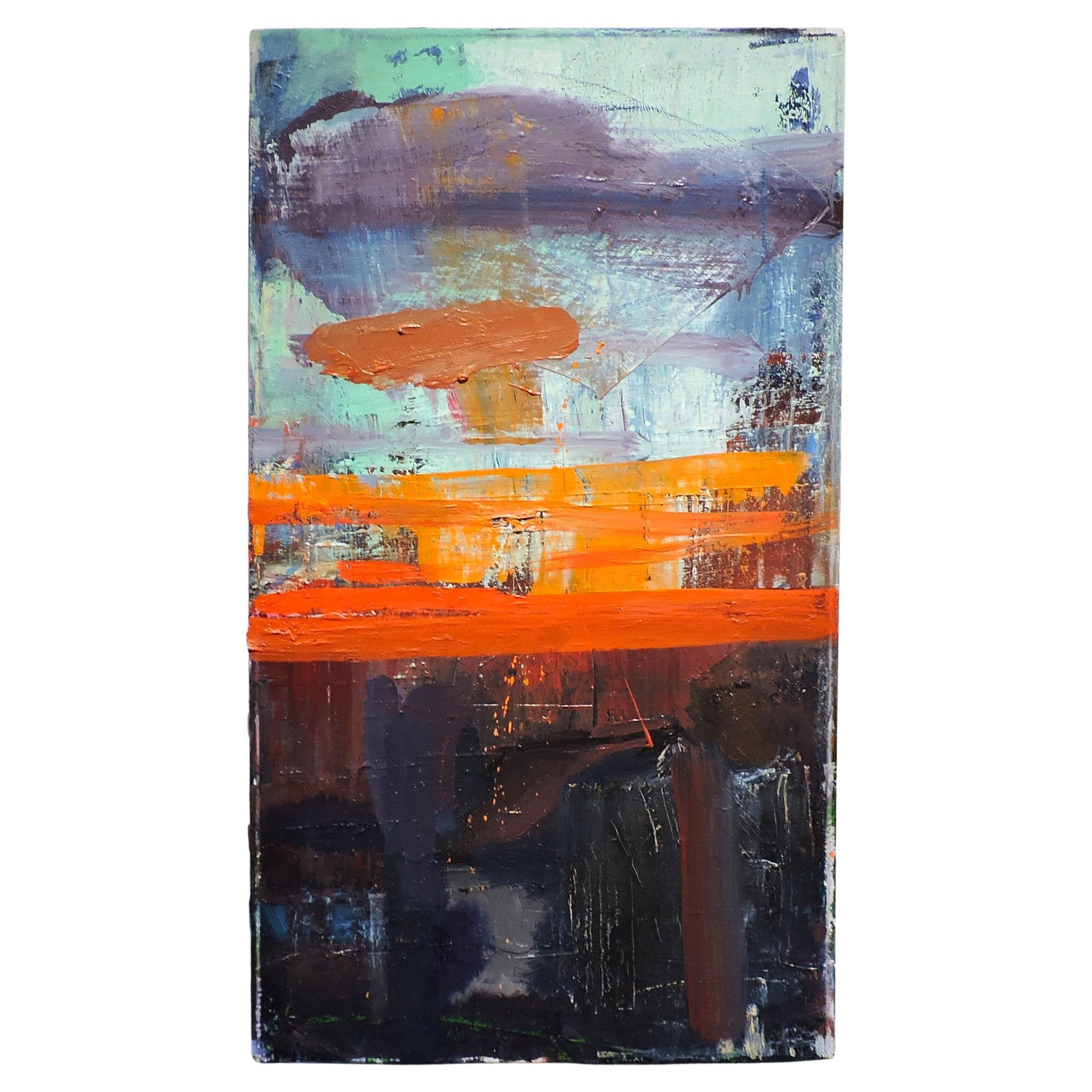 Joel Adas "Sonnenuntergang I", Seashore Scene, Modernes Abstraktes Öl auf Leinwand Gemälde
