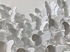 Flying Love, Mixed Media Metal Wall Sculpture