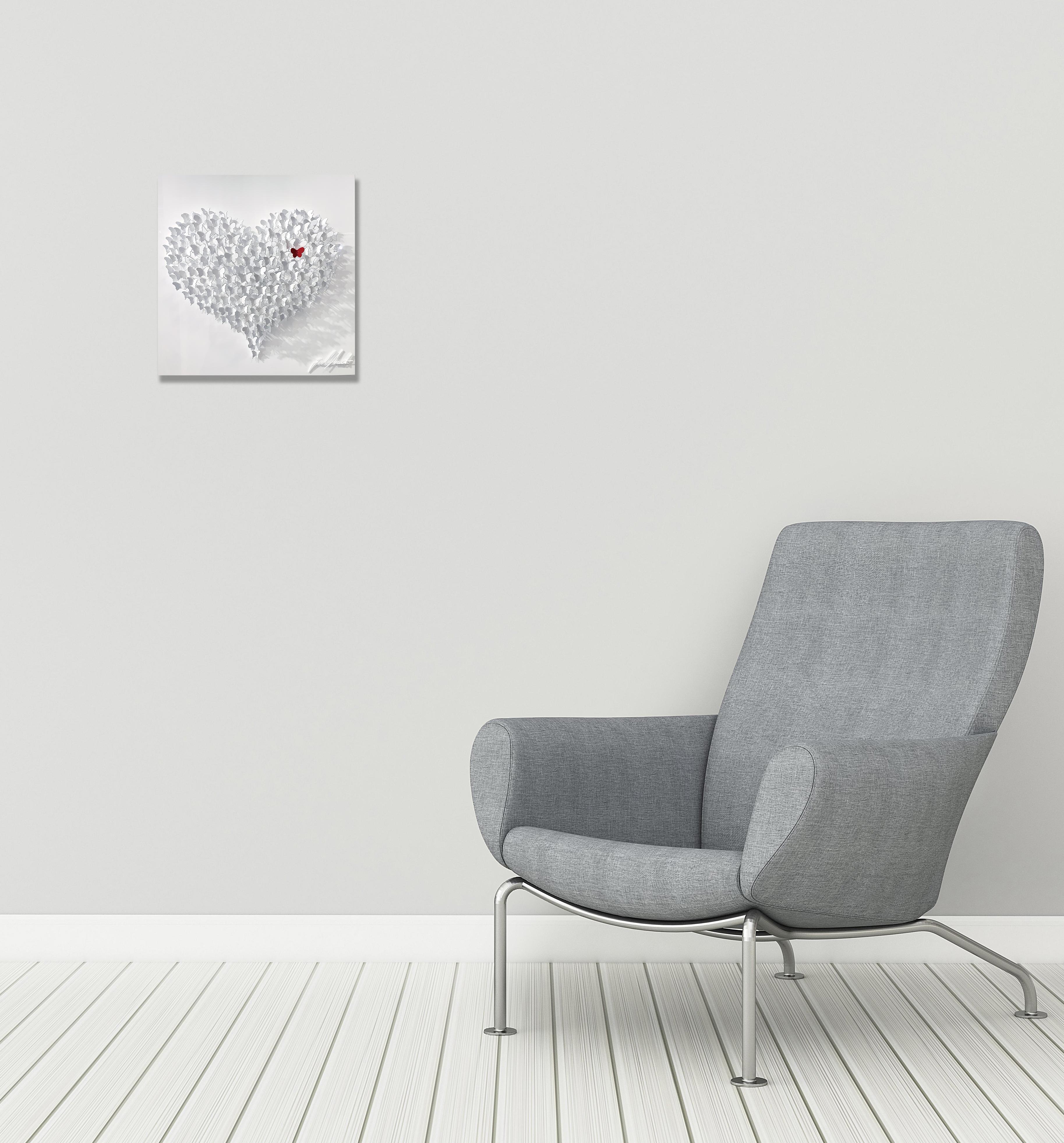 Amor Volador, Escultura de Pared de Metal de Técnica Mixta en venta 1