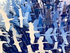 Moonlight, Mixed Media Metal Wall Sculpture