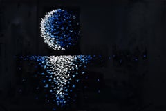 Moonlight, Mixed Media Metal Wall Sculpture