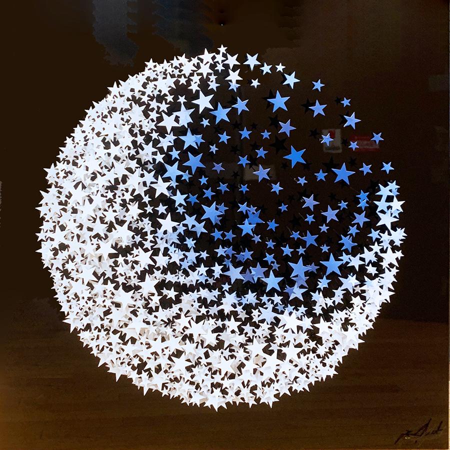 Moon (Fade to Blue) - Sculpture by Joel Amit