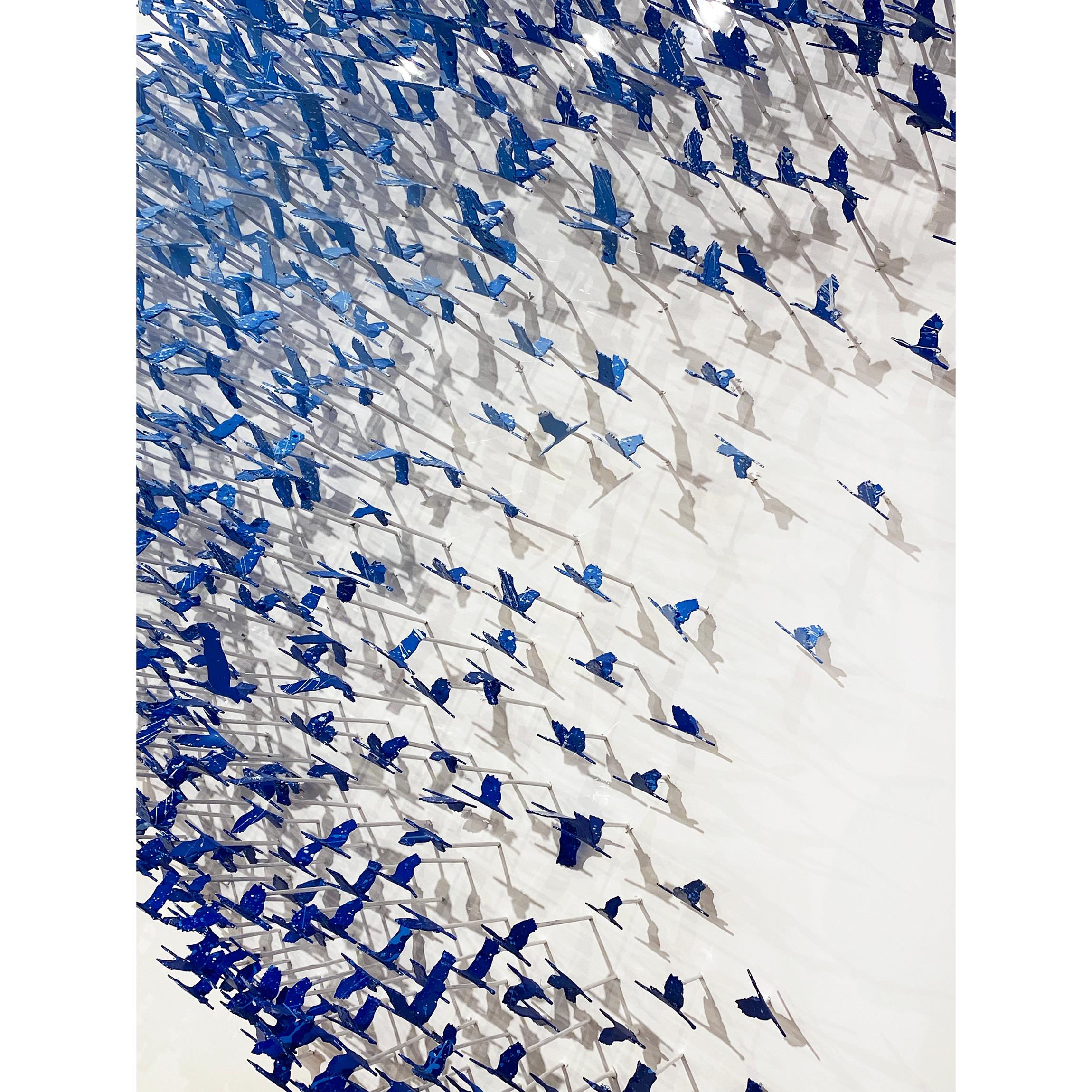 Artist:  Amit , Joel
Title:  Wave 
Date:  2023
Medium:  Galvanized steel, laser cut & hand painted 
Unframed Dimensions:  36.5