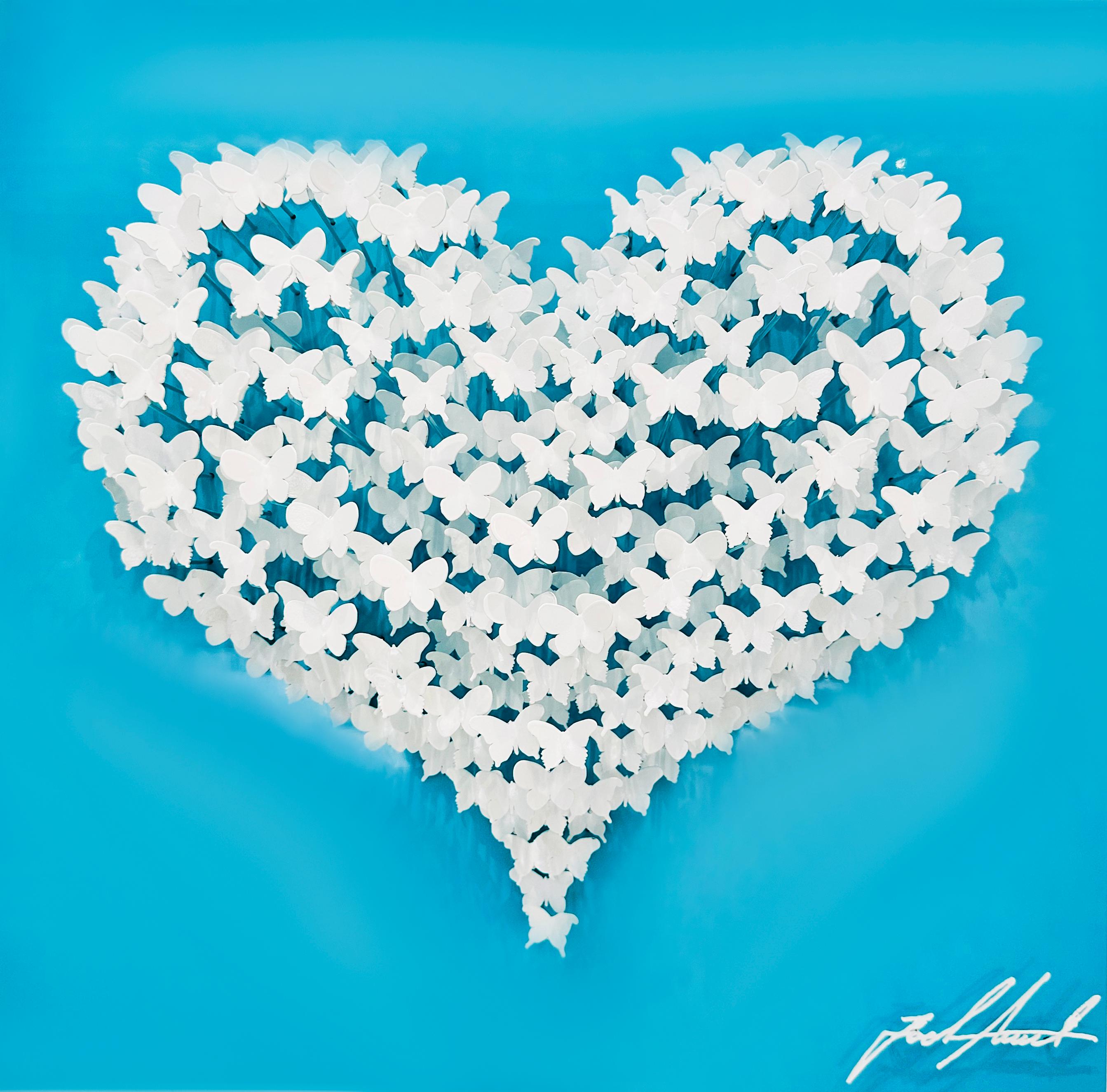 Flying Love, Mixed Media Metal Wall Sculpture - Mixed Media Art by Joel Amit