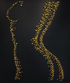 Woman, Mixed Media Metal Wall Sculpture