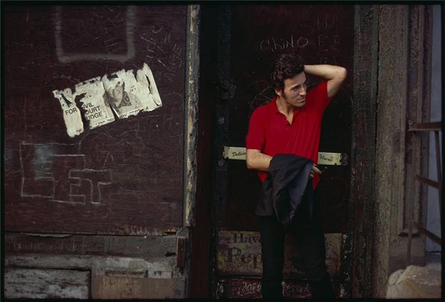 Joel Bernstein Color Photograph - Bruce Springsteen in Alley, NYC, Aug. 19th, 1979
