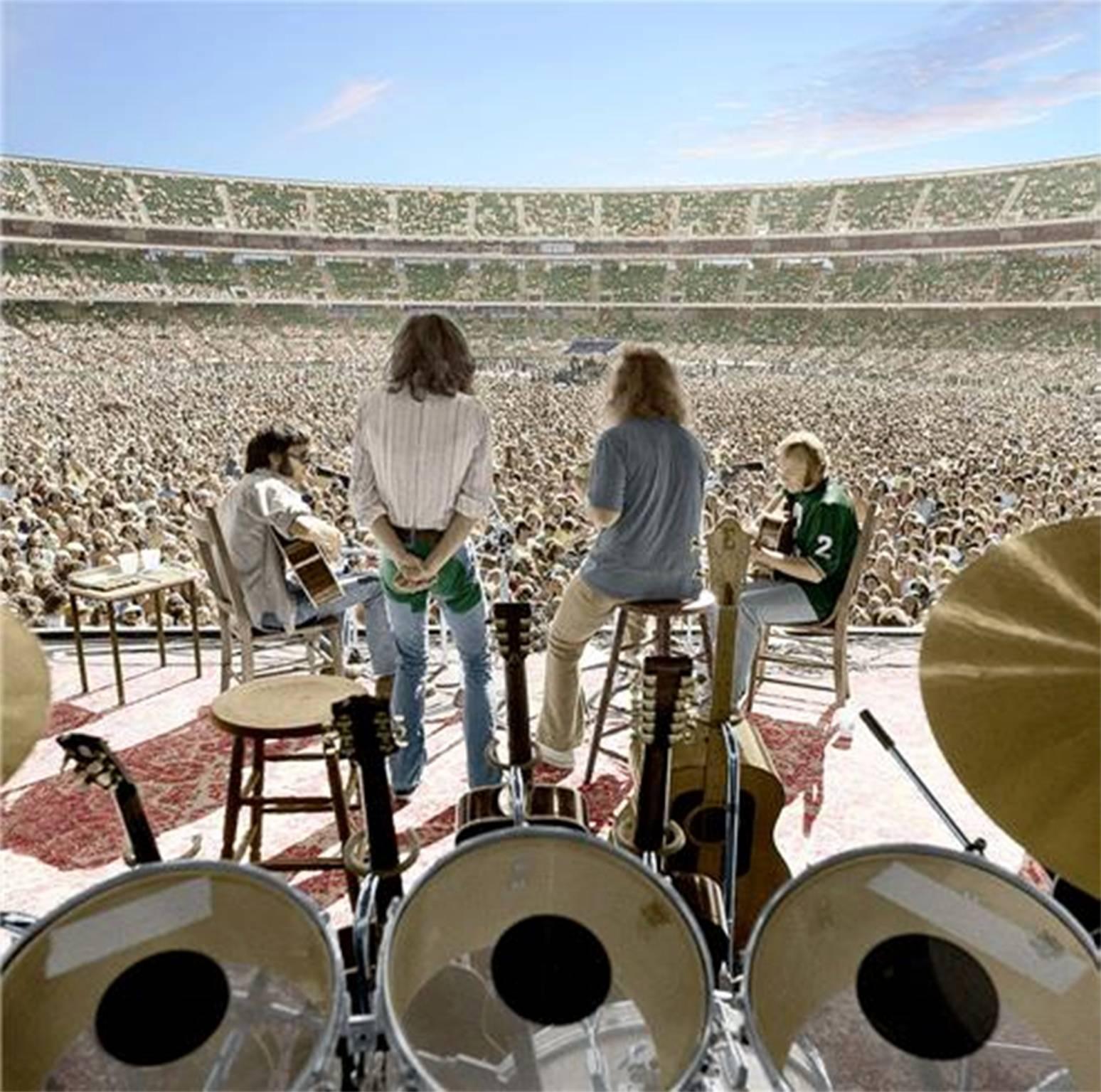 Joel Bernstein Color Photograph - Crosby, Stills, Nash & Young, Oakland Coliseum, CA 