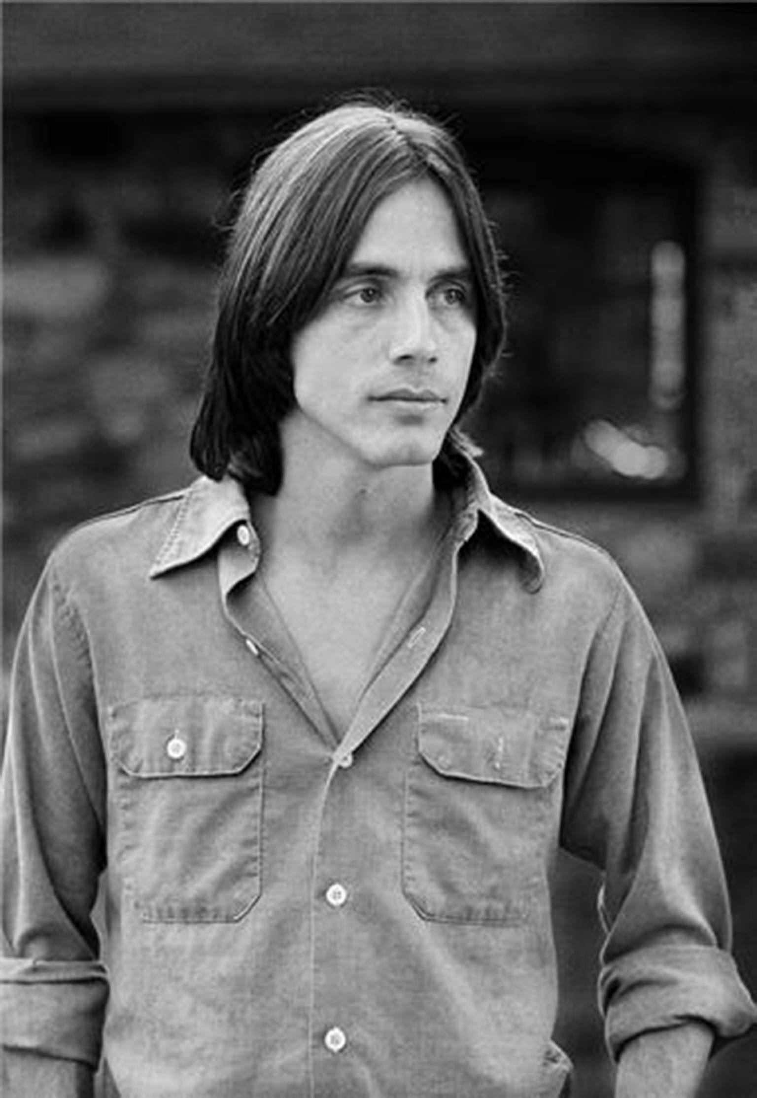 Joel Bernstein Black and White Photograph - Jackson Browne, 1977