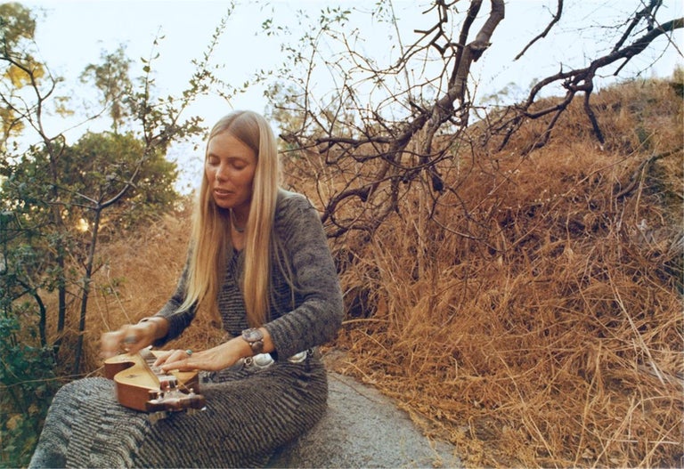 Joel Bernstein Joni Mitchell, Playing Dulcimer, Laurel Canyon, 1970
