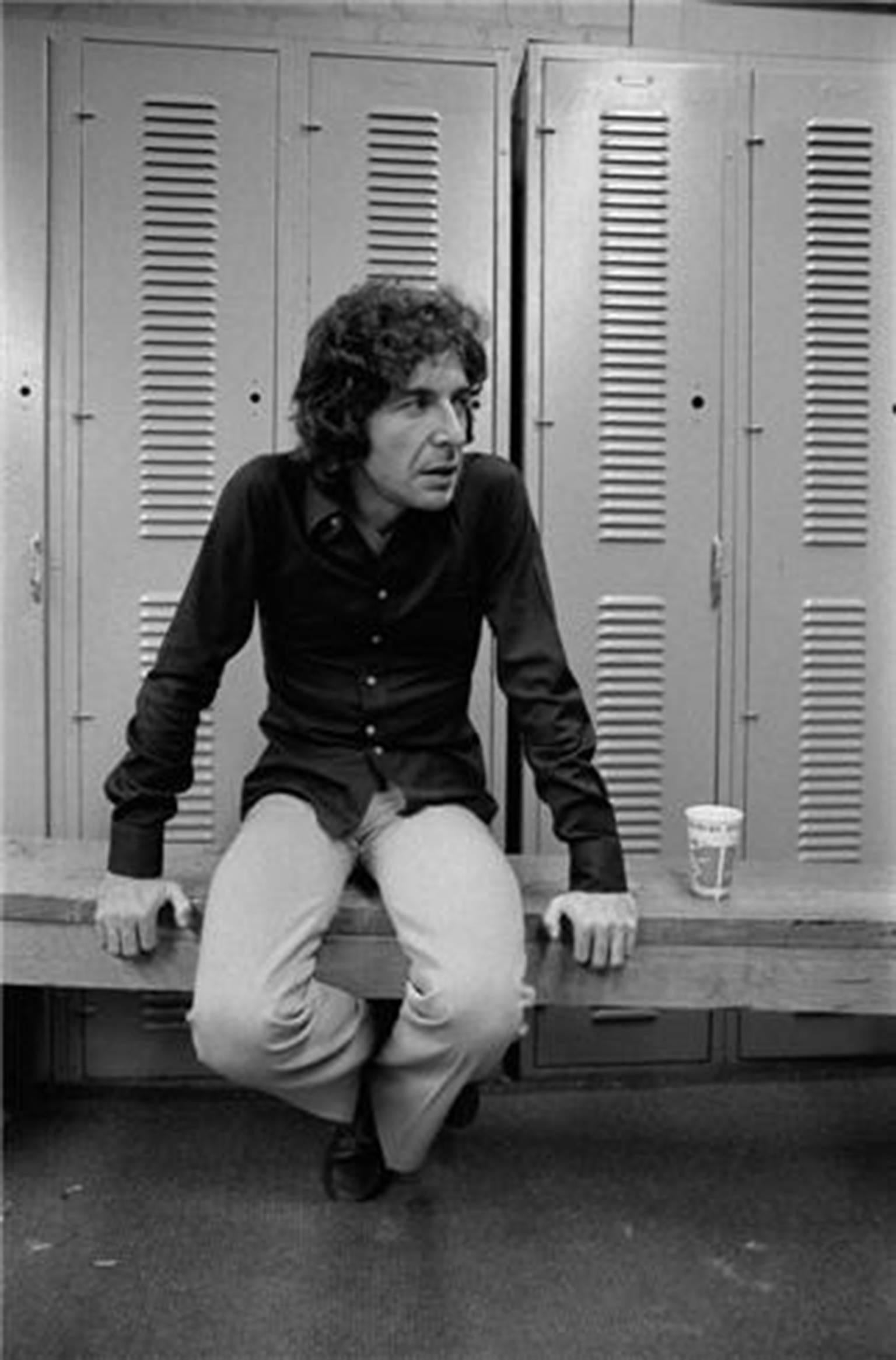 Joel Bernstein Black and White Photograph - Leonard Cohen, 1970