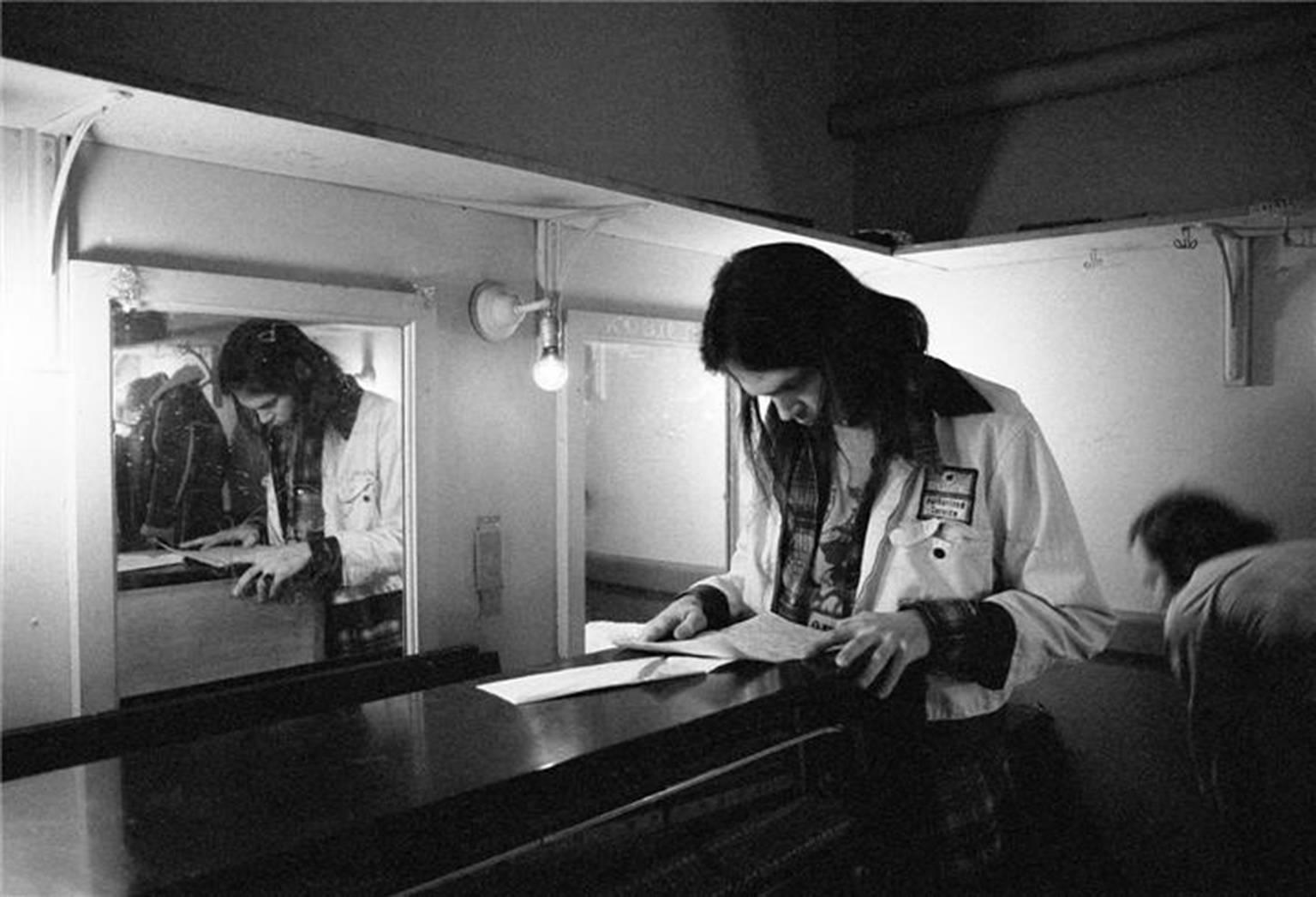 Joel Bernstein Black and White Photograph - Neil Young, Boston, MA 1973