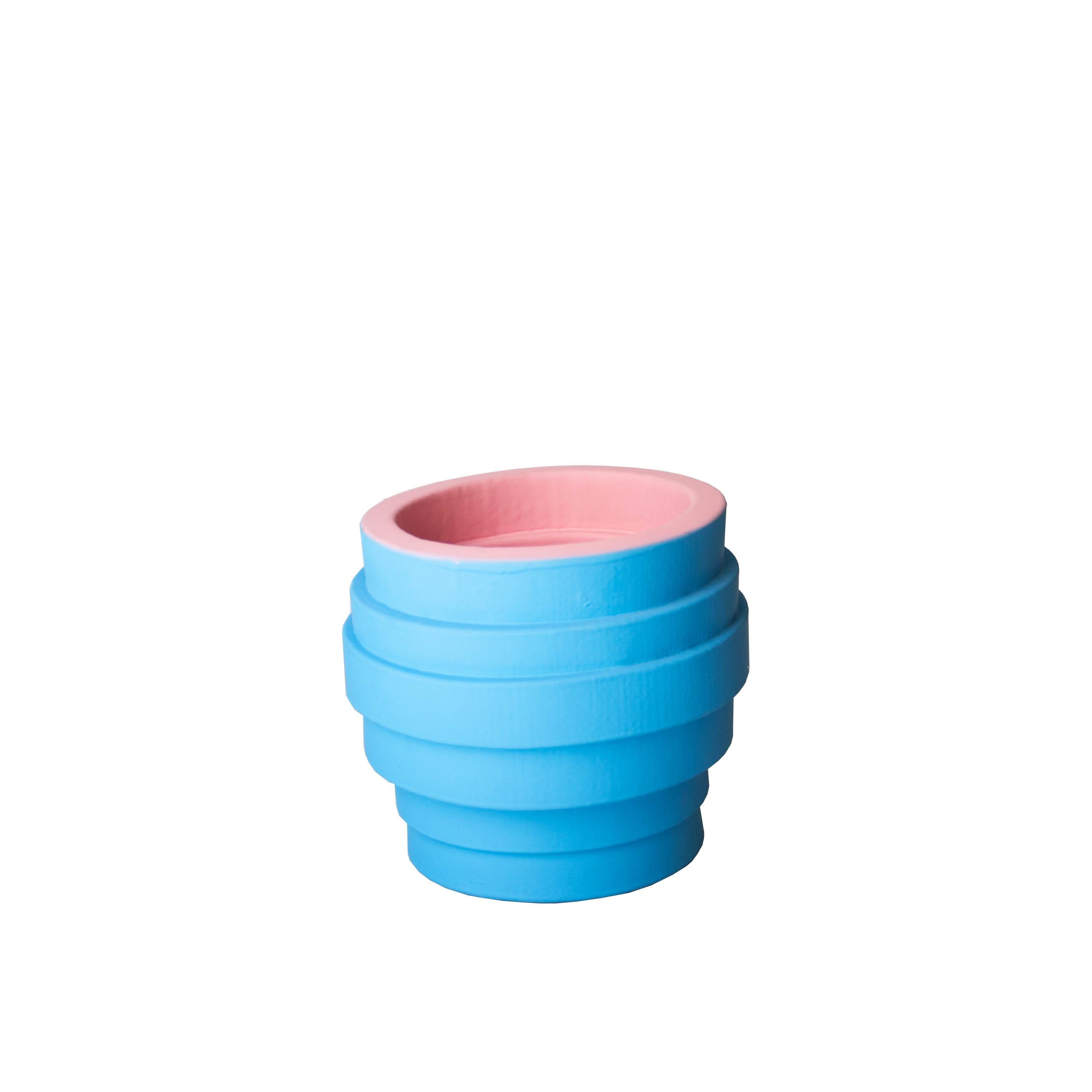 Spanish Joel Blanco Contemporary Foam Rubber Pink Blue Vases, Spain, 2019