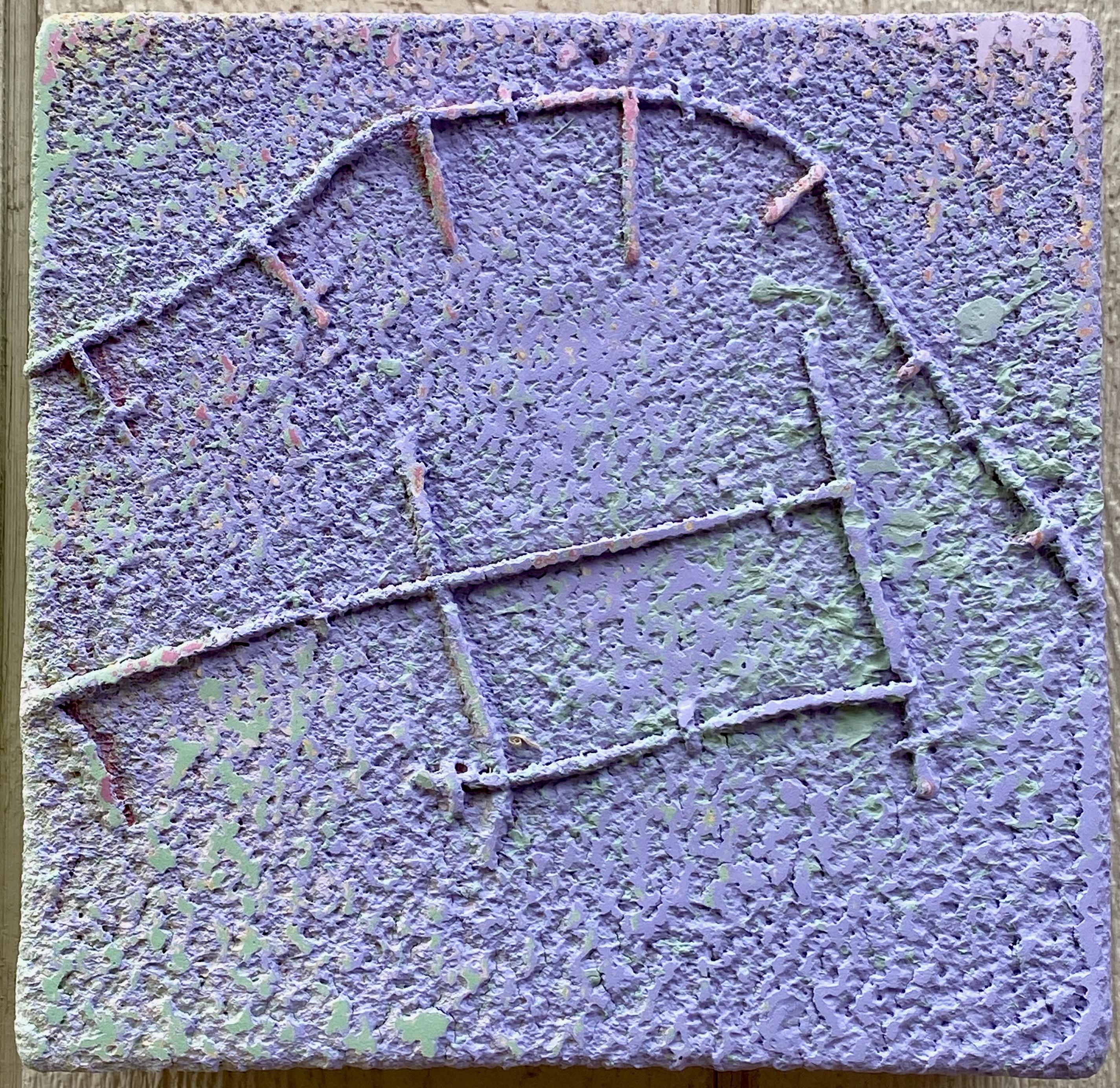 Lavender tracks, raw, violet, lilac

ARTIST BIO 
A native of Queens, New York, Joel Blenz is a painter working in conversation with textured surfaces, blending and writing as it is defined in the context of graffiti. Blenz’ current mixed media work