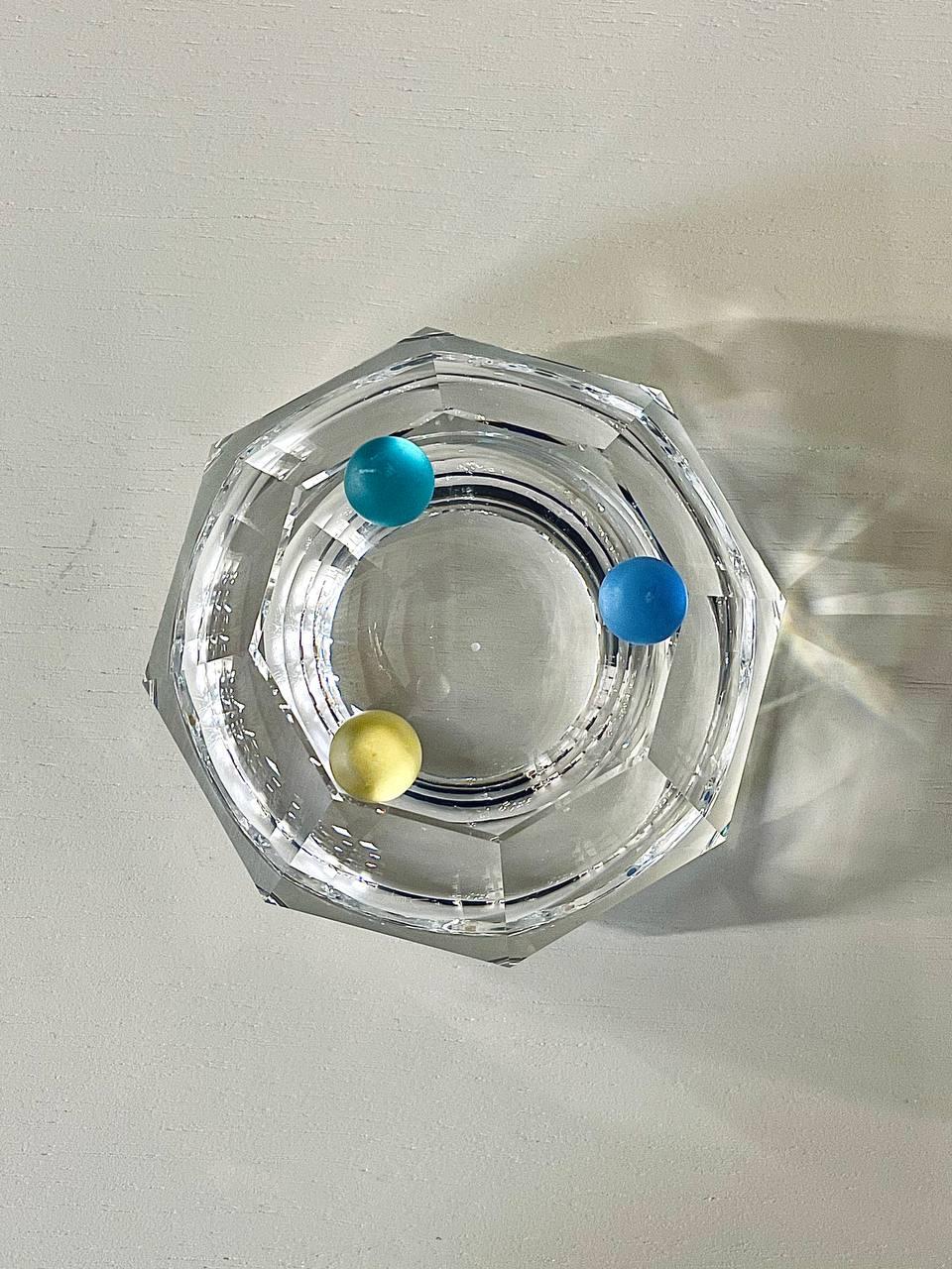Joel Desgrippes Crystal Colorado Bowl for Swarovski 4