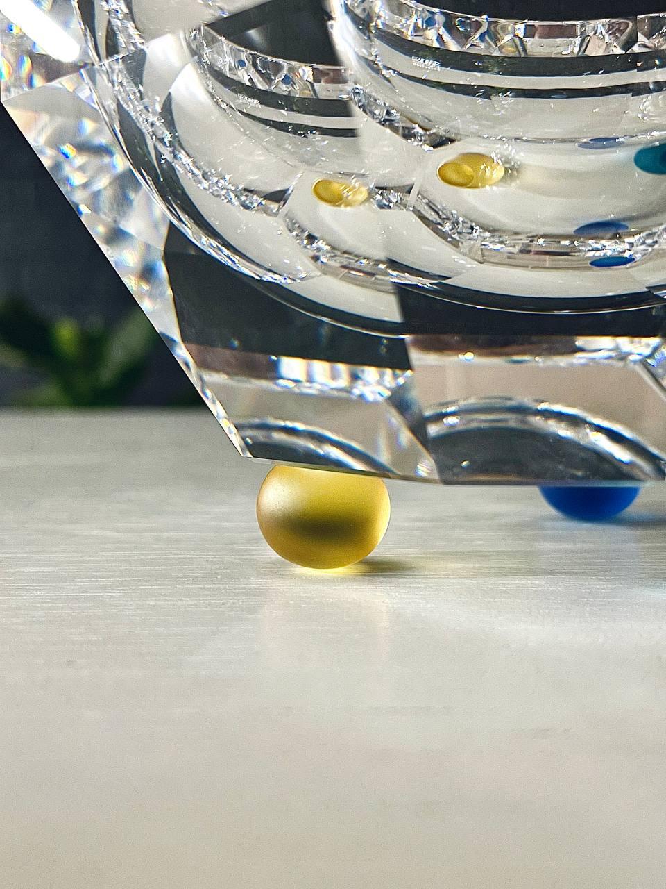 Joel Desgrippes Crystal Colorado Bowl for Swarovski In Good Condition In Los Angeles, CA
