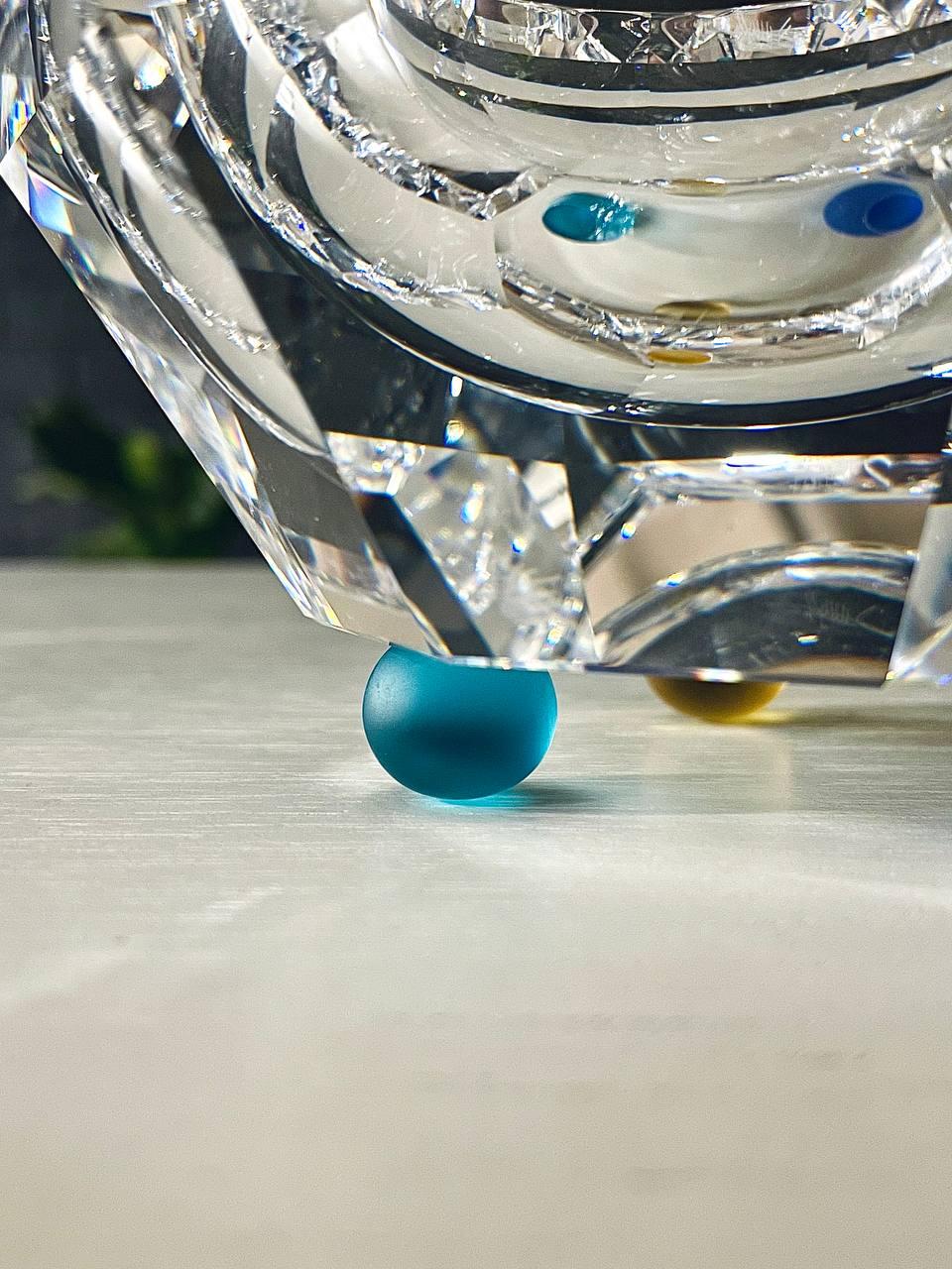 Contemporary Joel Desgrippes Crystal Colorado Bowl for Swarovski